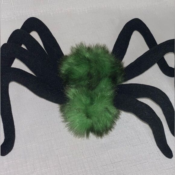 Green Spider Plush Halloween Creepy Spooky Home Decor Stuffed Animal Children’s - Picture 5 of 10